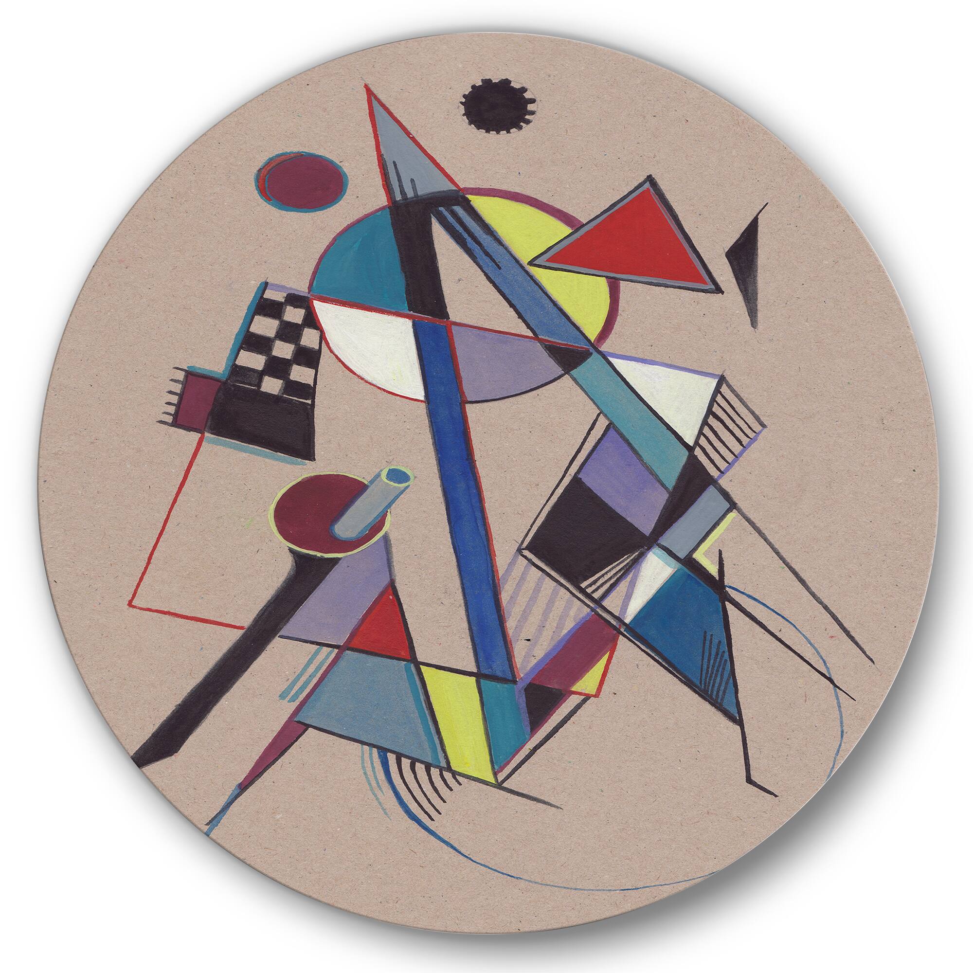 Designart - Colored Geometric Abstract Compositions III